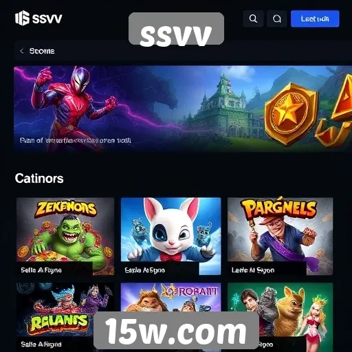 Principais categorias de jogos disponíveis no ssvv
